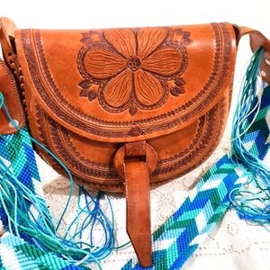 Hand-made Mexican leather bag